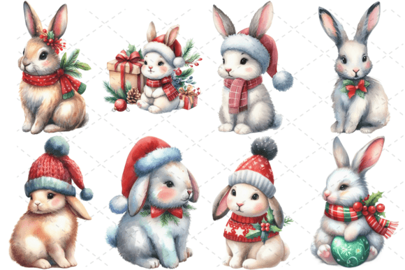 8 Christmas Bunny Sublimation Bundle: Creative and Versatile Design Solutions