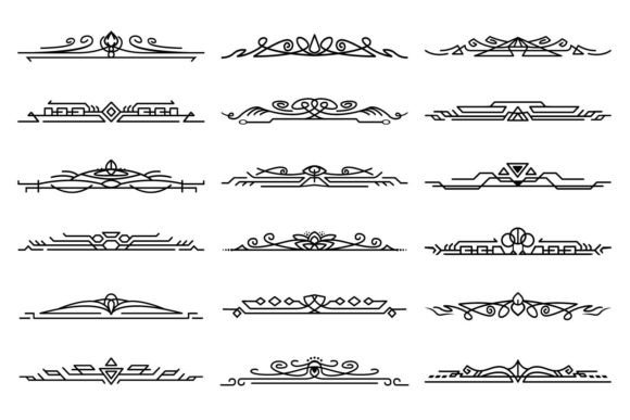Abstract Borders: Enhancing Design with Minimalist Line Art