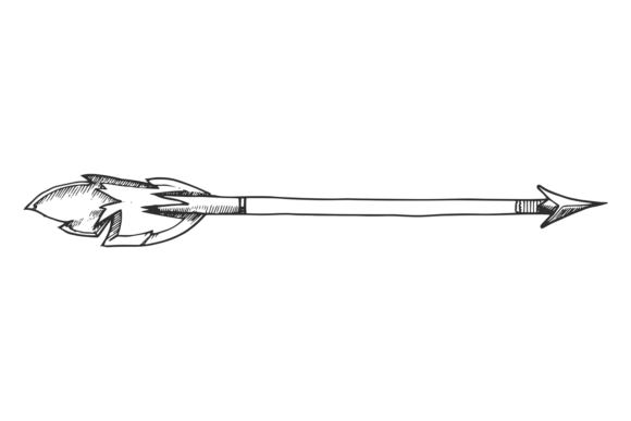 Arrow Doodle. Decorative Boho Tribal Ele