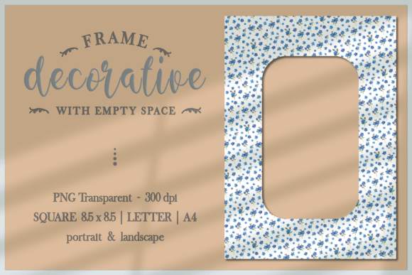 Blue Floral - FRAME PNG: A Versatile Design Element for Creatives and Professionals