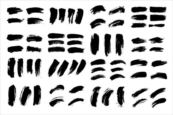 Brush Stroke Vector Sets