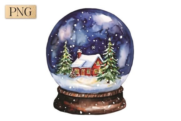 Christmas Eve Snow Globe PNG 7