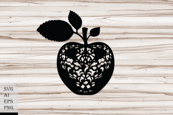 Decorative Apple Silhouette: A Versatile Design Element for Creative Workflows