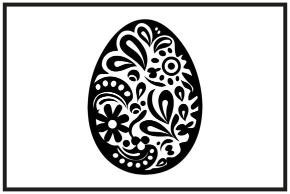 Decorative Easter Egg Silhouette
