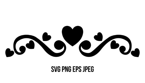 Elegant Heart Divider: A Timeless Symbol of Love and Design