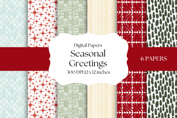Enhance Your Holiday Creations with Seasonal Greetings Digital Papers