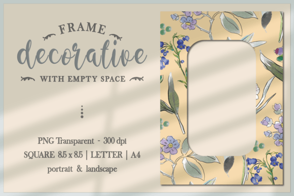 Floral - FRAME PNG: A Versatile Design Tool for Creative and Professional Use