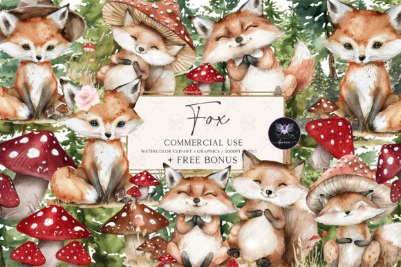 Forest Animals Watercolor Clipart: A Creative Tool for Every Workflow