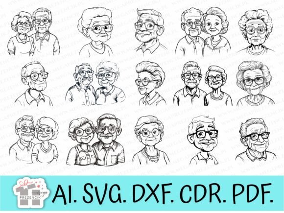 Grandma and Grandpa Graphics Svg Vector: A Creative Solution for Laser Engraving