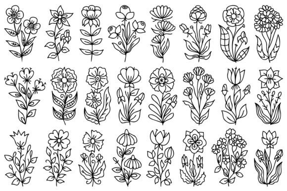 Hand Drawn Flowers: Elegant and Expressive
