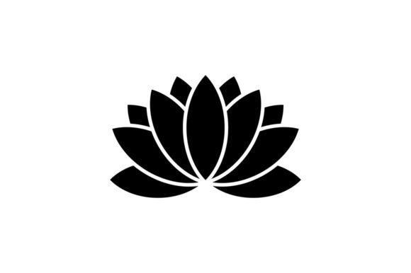 Lotus Flower Decorative Silhouette Icon