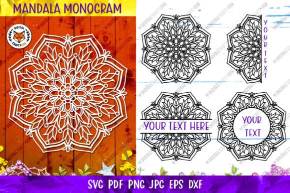 Mandala Monogram SVG: Floral Designs for Creative Projects
