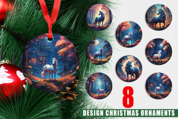 Ornament Moonlit Woodland Unicorn