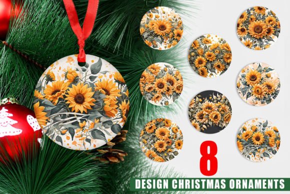 Ornament Sunflowers Pattern: A Creative and Versatile Christmas Design