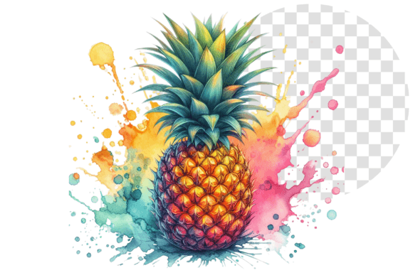 PineSplash Tropical Pineapple Clipart