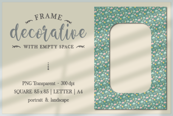 Rainbows and Dragonflies Frame PNG
