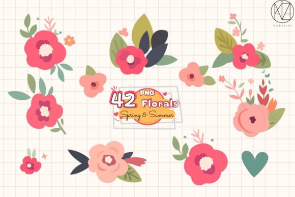 Retro Bloom Spring Summer 42 PNG