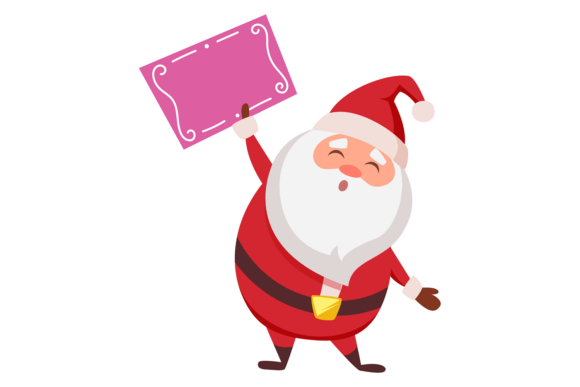 Santa Hold Blank Banner. Decorative Card: A Versatile and Customizable Design Solution