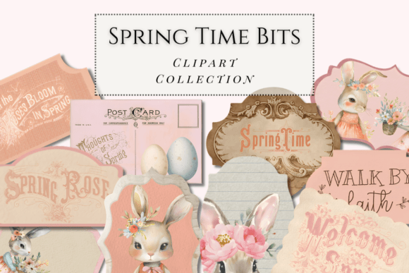 Spring Clipart - in the Garden Labels