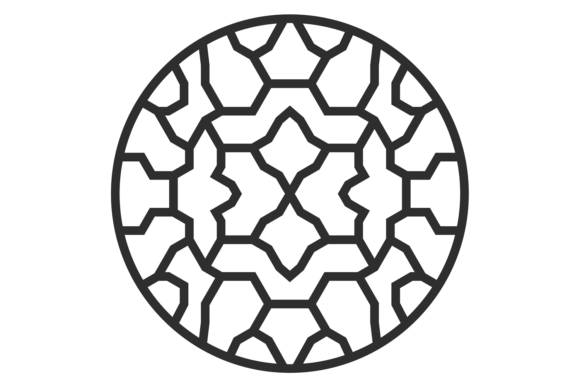 Stylized Round Ornament. Decorative East: A Strategic Design Element for Modern Creativity