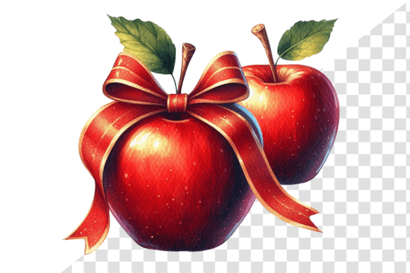 Teacher’s Delight Apple Bliss Clipart: A Symbol of Gratitude and Creativity
