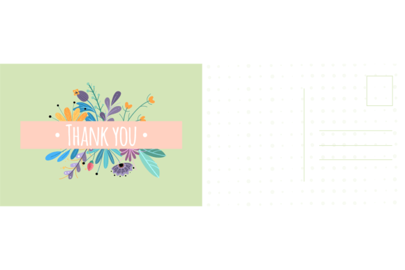 Thank You Postcard: Grateful Card with B for Meaningful Connections
