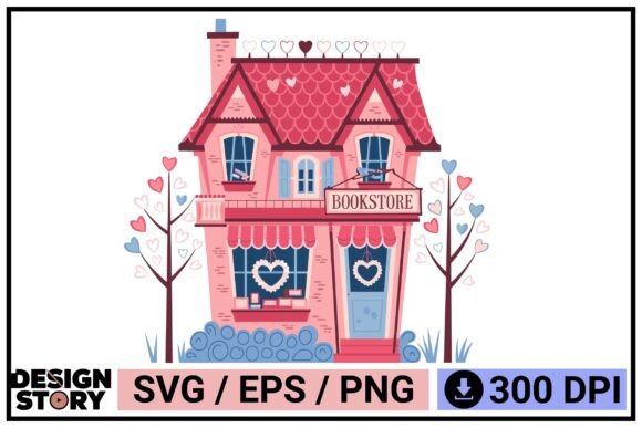 Valentine Whimsical Bookstore Cottage: A Delightful Fusion of Romance and Creativity
