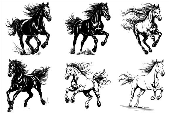 Vector Illustration of a Running Horse: A Dynamic Asset for Modern Creatives and Businesses