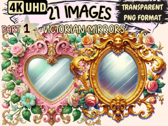 Victorian Mirrors Clipart P1