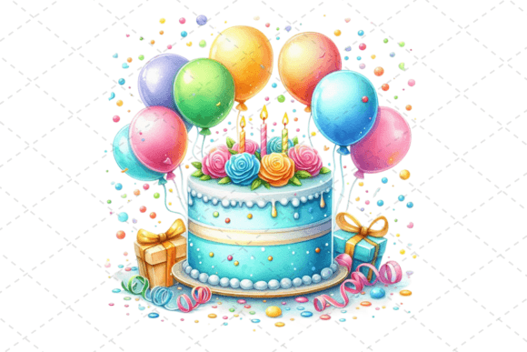 Watercolor Birthday Cake Clipart: A Creative Way to Elevate Your Digital Celebrations
