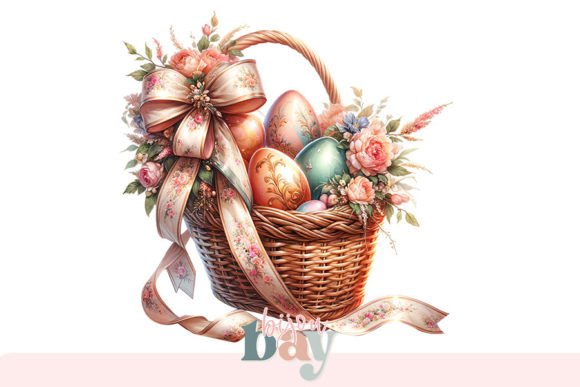 Watercolor Flowers Easter Egg Basket Ill: A Delightful Addition to Your Creative Projects